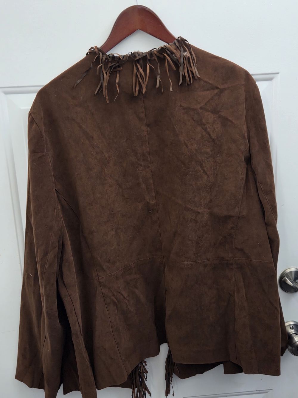 Norton McNaughton Woman Brown Fringe Suede Jacket - Picture 7 of 8